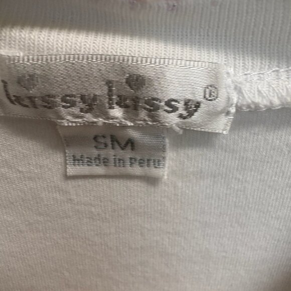 Kissy Kissy Convertible Baby Gown, White with Pink Trim , Size SM - Picture 3 of 5